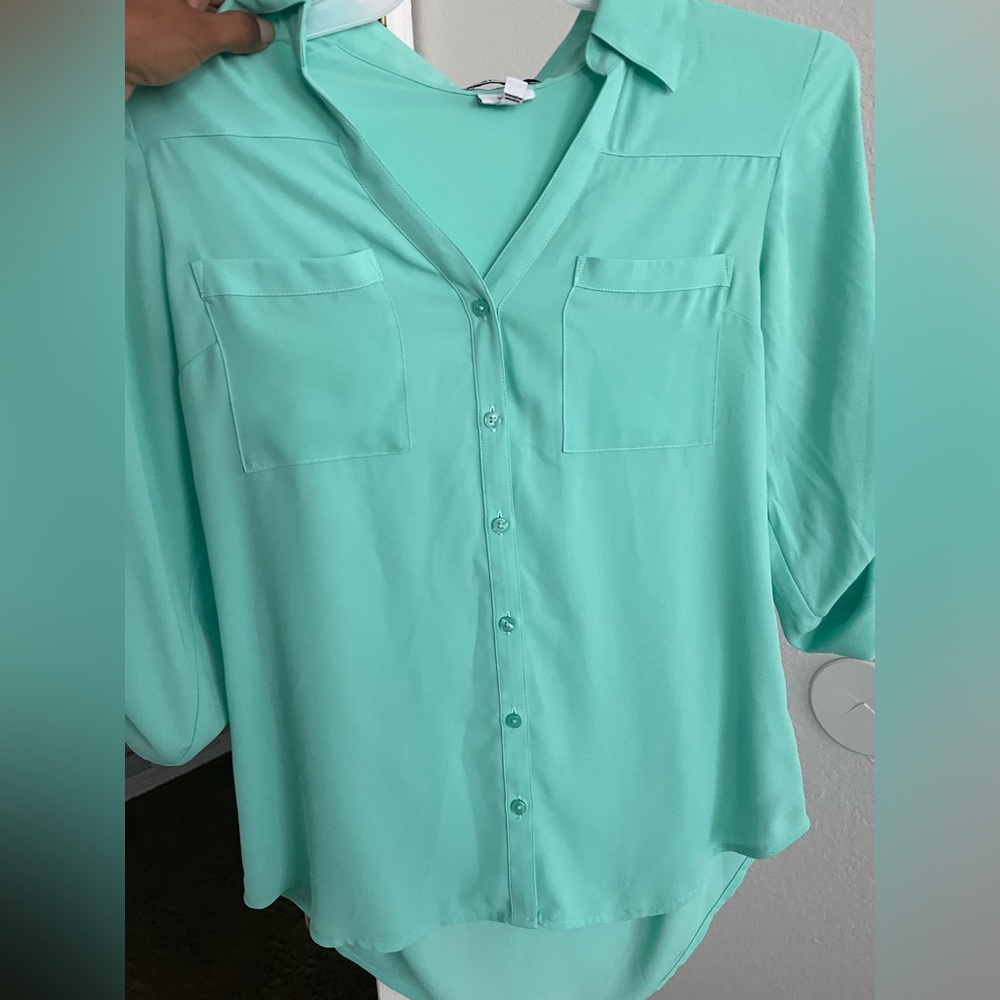 Express Portofino shirt- mint colored